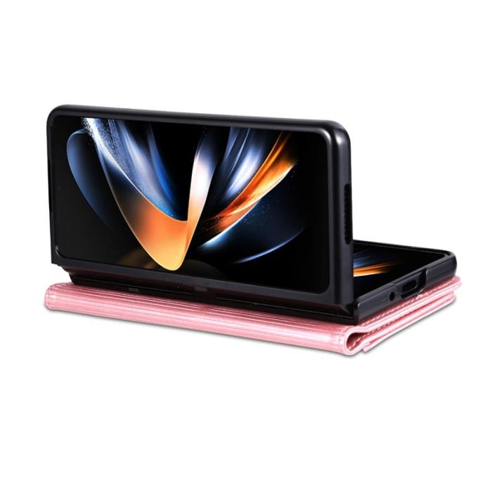 AZNS - AZNS Samsung Galaxy Z Fold6 Fodral PU Läder - Rose Gold