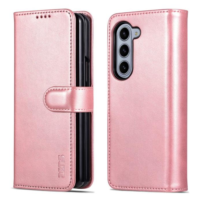AZNS - AZNS Samsung Galaxy Z Fold6 Fodral PU Läder - Rose Gold