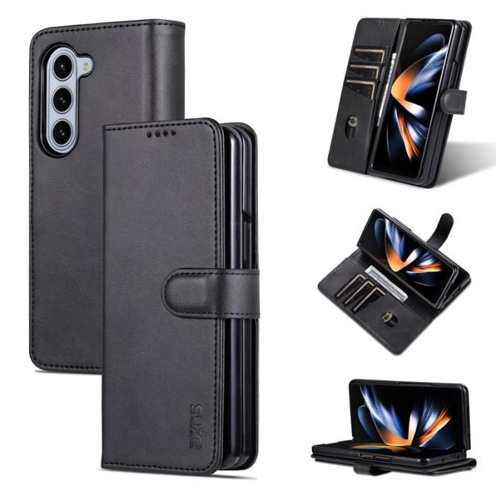AZNS - AZNS Samsung Galaxy Z Fold6 Fodral PU Läder - Svart