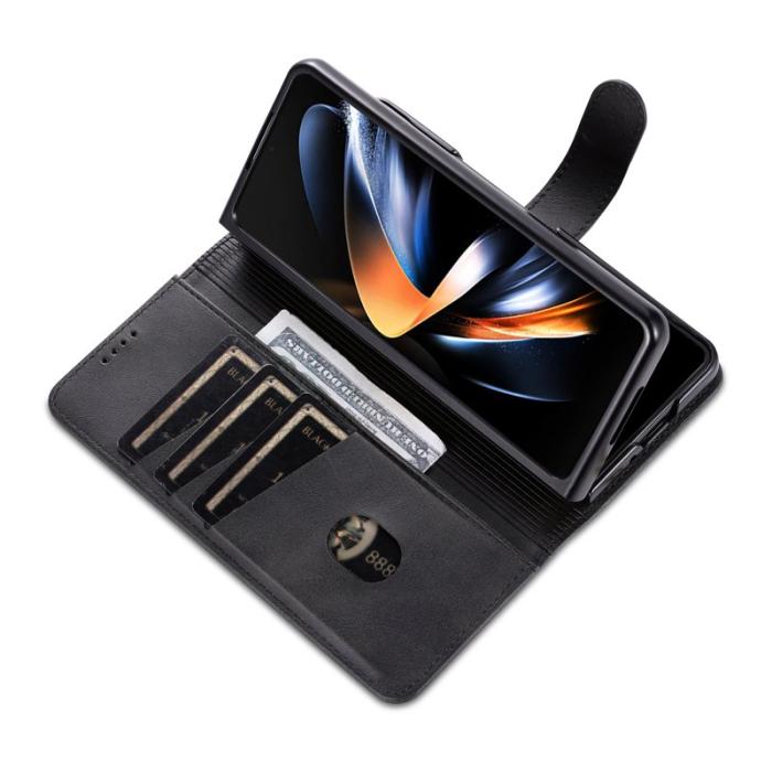 AZNS - AZNS Samsung Galaxy Z Fold6 Fodral PU Läder - Svart