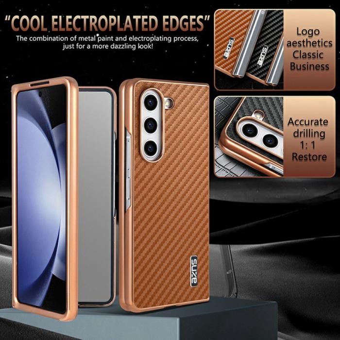 AZNS - AZNS Samsung Galaxy Z Fold6 Fodral PU+TPU - Svart