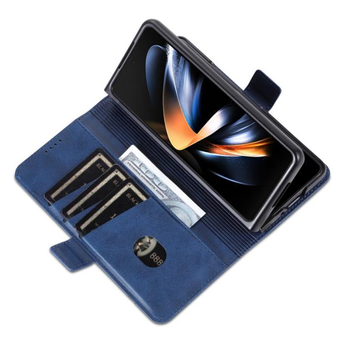 AZNS - AZNS Samsung Galaxy Z Fold6 Fodral Wallet PU Läder - Blå