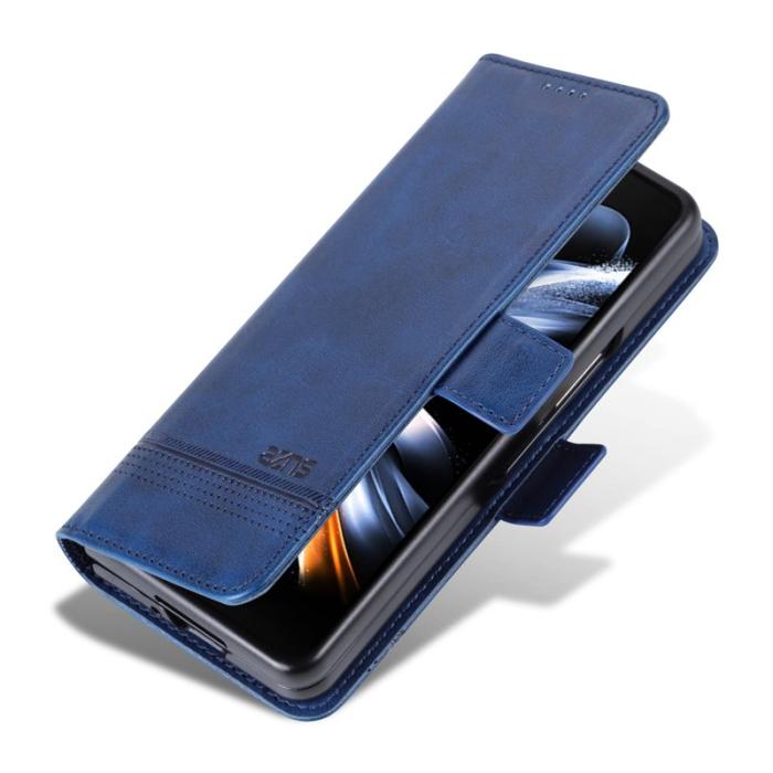 AZNS - AZNS Samsung Galaxy Z Fold6 Fodral Wallet PU Läder - Blå