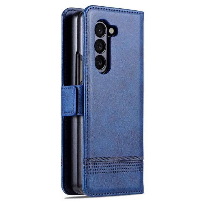 AZNS - AZNS Samsung Galaxy Z Fold6 Fodral Wallet PU Läder - Blå