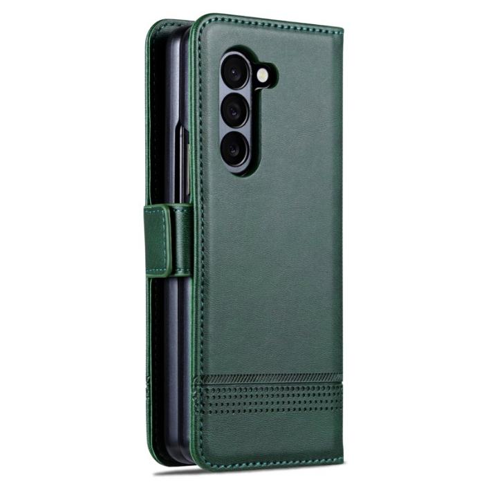 AZNS - AZNS Samsung Galaxy Z Fold6 Fodral Wallet PU Läder - Grön
