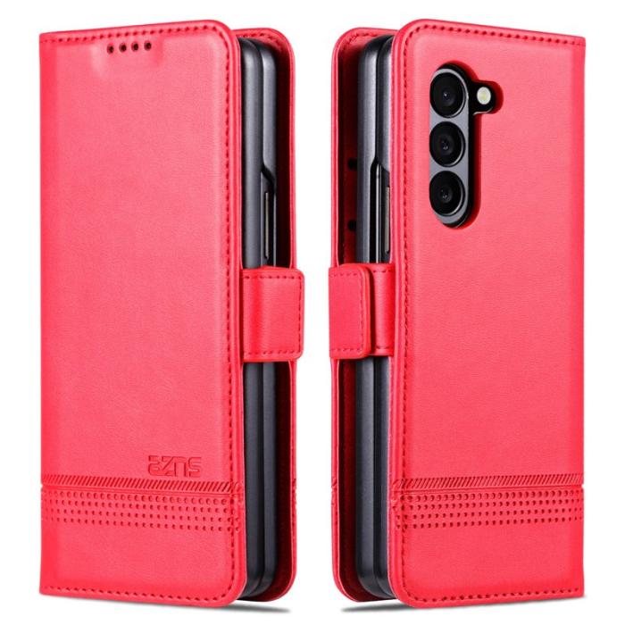 AZNS - AZNS Samsung Galaxy Z Fold6 Fodral Wallet PU Läder - Röd