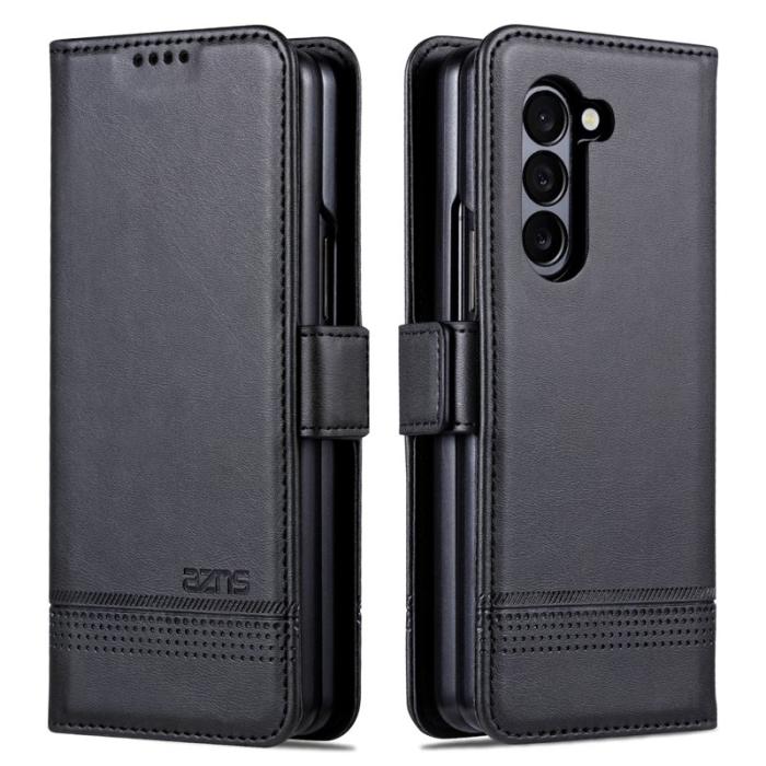 AZNS - AZNS Samsung Galaxy Z Fold6 Fodral Wallet PU Läder - Svart