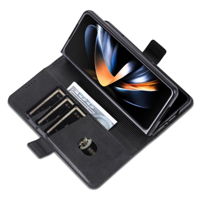 AZNS - AZNS Samsung Galaxy Z Fold6 Fodral Wallet PU Läder - Svart