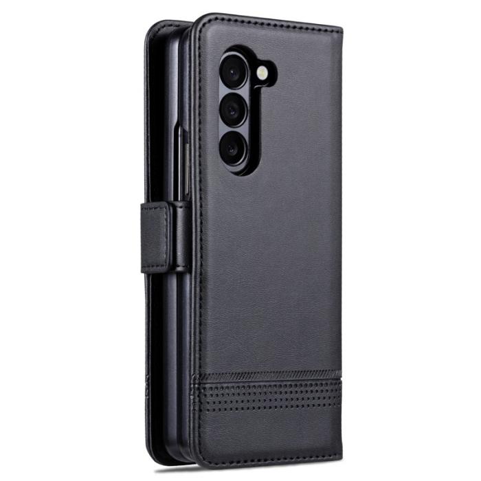 AZNS - AZNS Samsung Galaxy Z Fold6 Fodral Wallet PU Läder - Svart