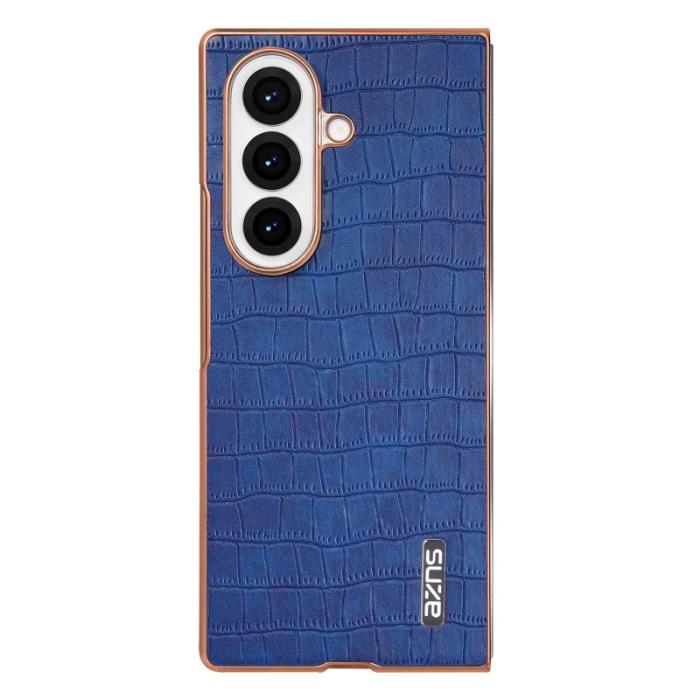 AZNS - AZNS Samsung Galaxy Z Fold7 Fodral Äkta läder - Blå