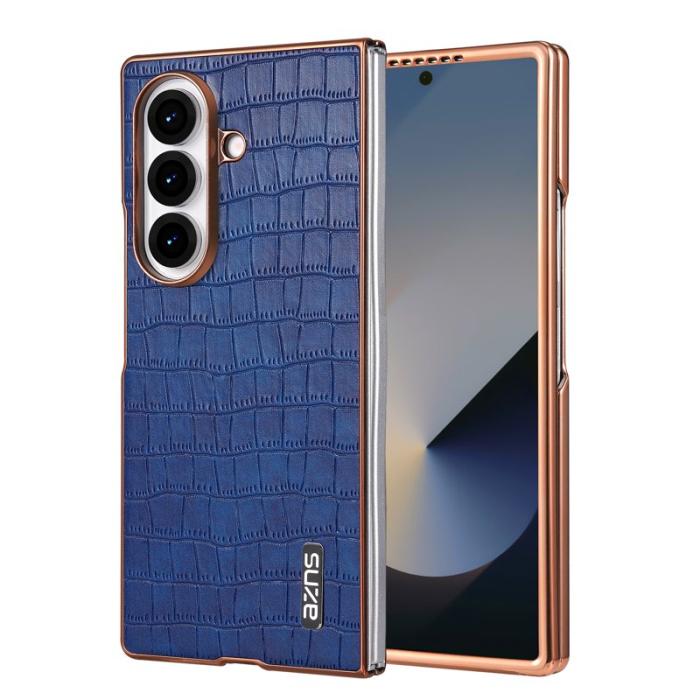 AZNS - AZNS Samsung Galaxy Z Fold7 Fodral Äkta läder - Blå
