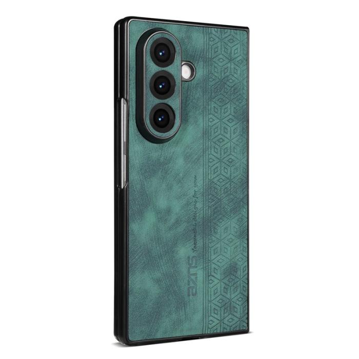 AZNS - AZNS Samsung Galaxy Z Fold7 Fodral Äkta läder - Grön