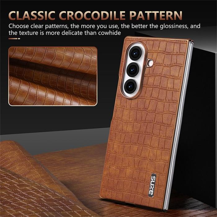 AZNS - AZNS Samsung Galaxy Z Fold7 Fodral Electroplating PU + PC - Grön