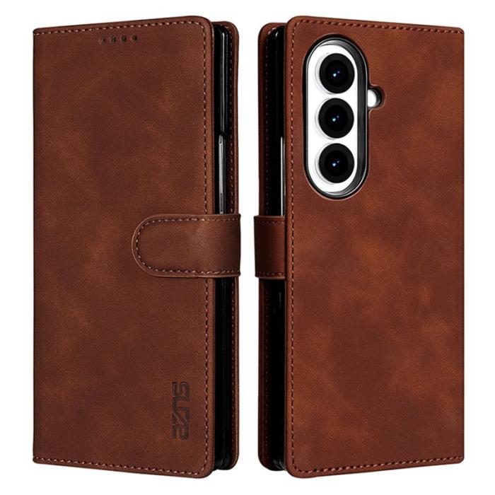 AZNS - AZNS Samsung Galaxy Z Fold7 Fodral PU Läder - Brun