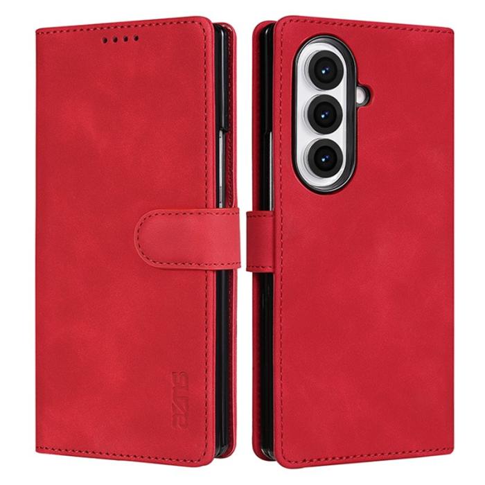 AZNS - AZNS Samsung Galaxy Z Fold7 Fodral PU Läder Plånbok - Röd