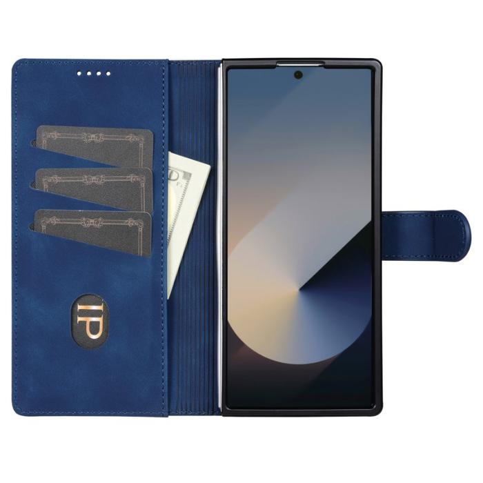 AZNS - AZNS Samsung Galaxy Z Fold7 Fodral PU Läder Plånboksfodral - Blå