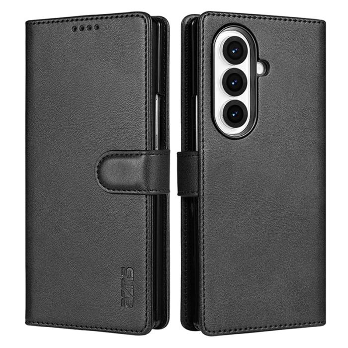 AZNS - AZNS Samsung Galaxy Z Fold7 Fodral PU Läder Plånboksfodral - Svart