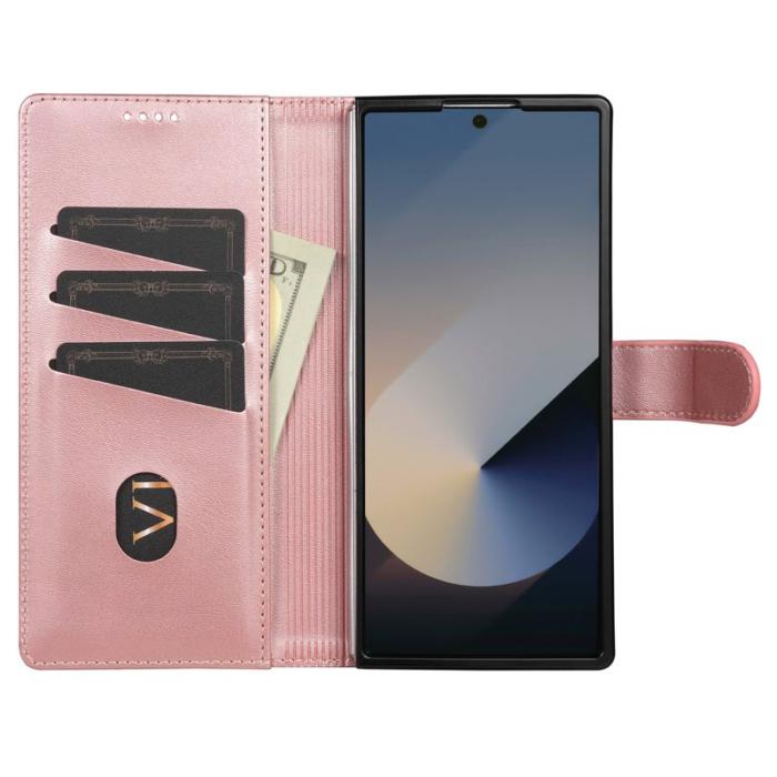 AZNS - AZNS Samsung Galaxy Z Fold7 Fodral PU Läder - Rose Gold
