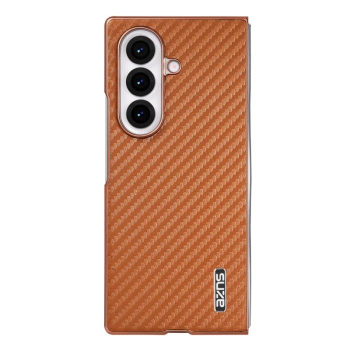 AZNS - AZNS Samsung Galaxy Z Fold7 Fodral PU+PC - Electroplating - Brun