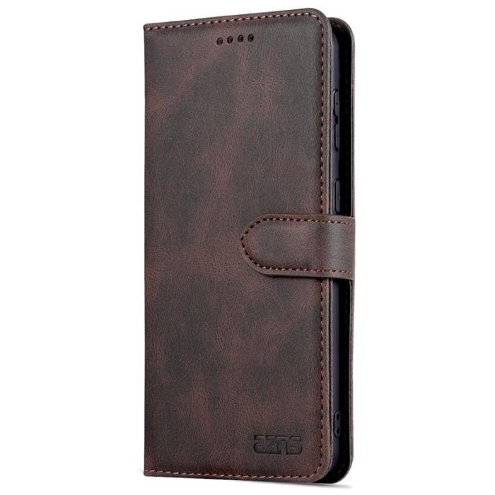 AZNS - AZNS Stand Wallet Samsung Galaxy S22 Fodral Äkta läder - Brun