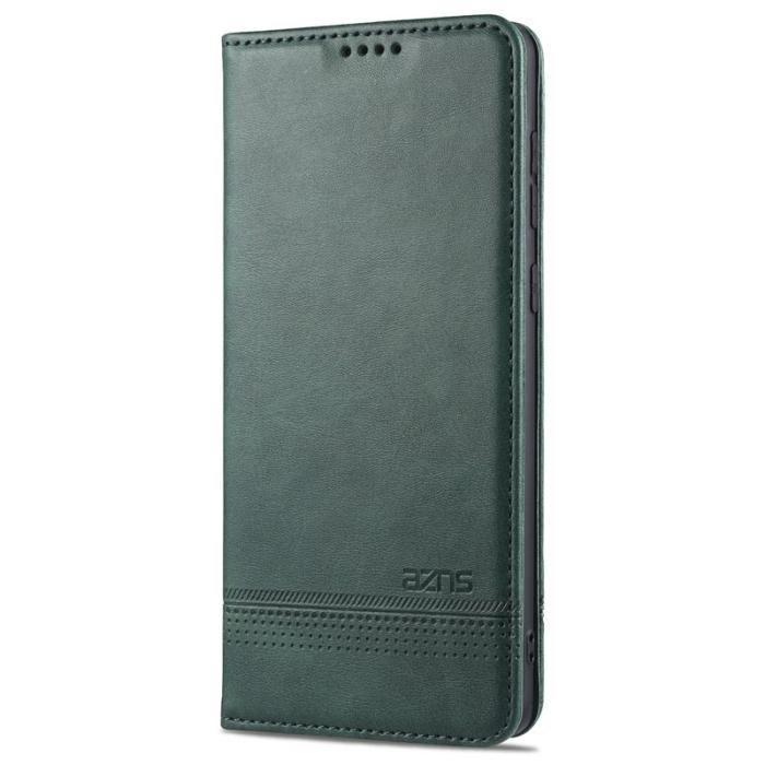 AZNS - AZNS Wallet Design Fodral i Äkta Läder för Samsung Galaxy A72 - Grön