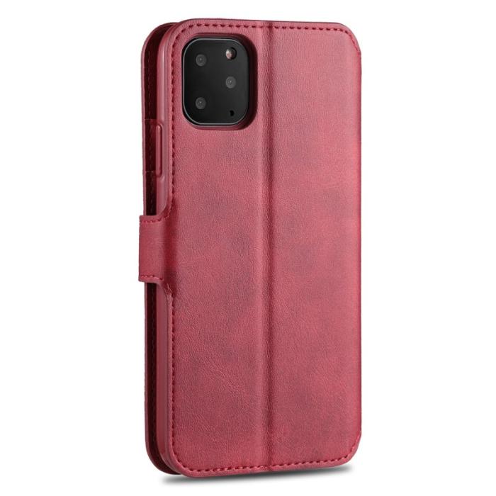 AZNS - AZNS Wallet Fodral för iPhone 12 Pro/12 - Äkta läder - Röd