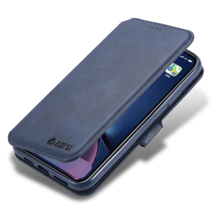 AZNS - AZNS Wallet Leather Stand Fodral för iPhone 12 Pro - Blå