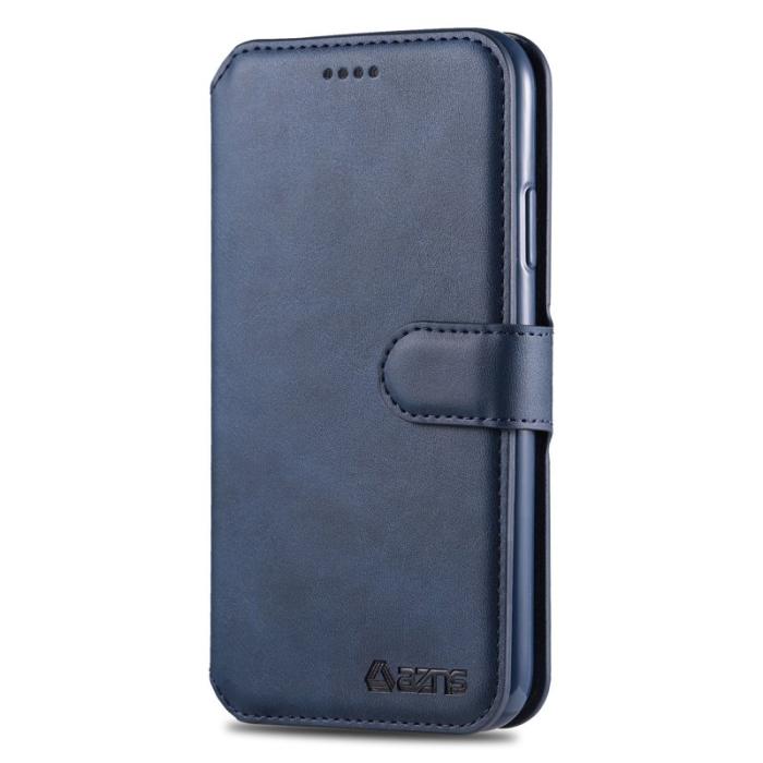 AZNS - AZNS Wallet Leather Stand Fodral för iPhone 12 Pro - Blå