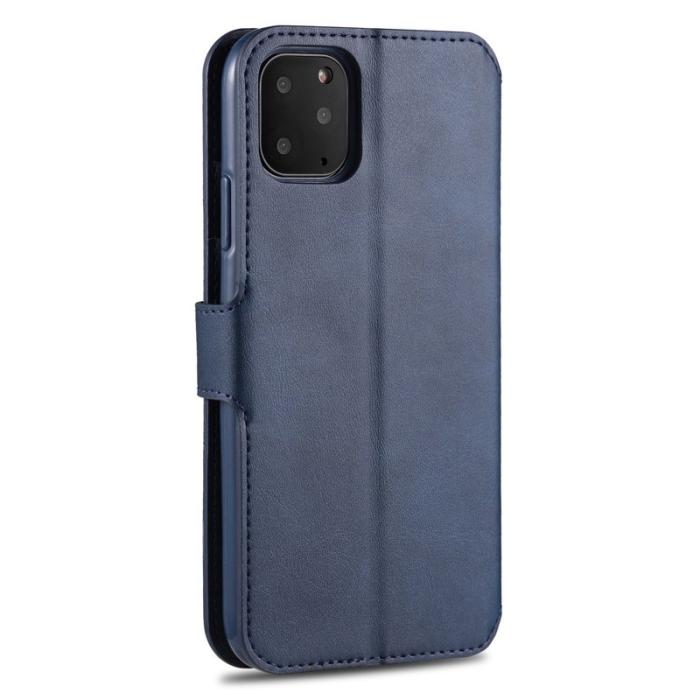AZNS - AZNS Wallet Leather Stand Fodral för iPhone 12 Pro - Blå