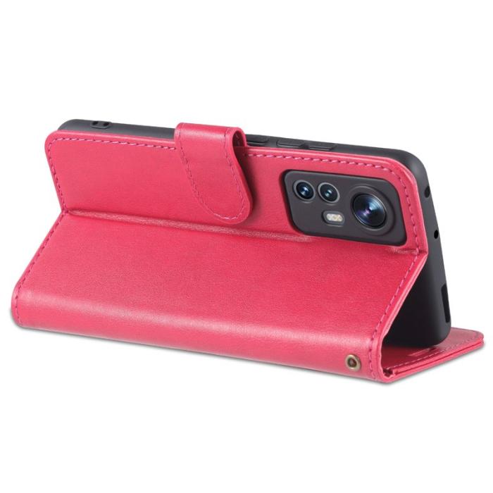 AZNS - AZNS Xiaomi 12 5G/12X 5G/12S 5G Fodral Äkta läder - Röd