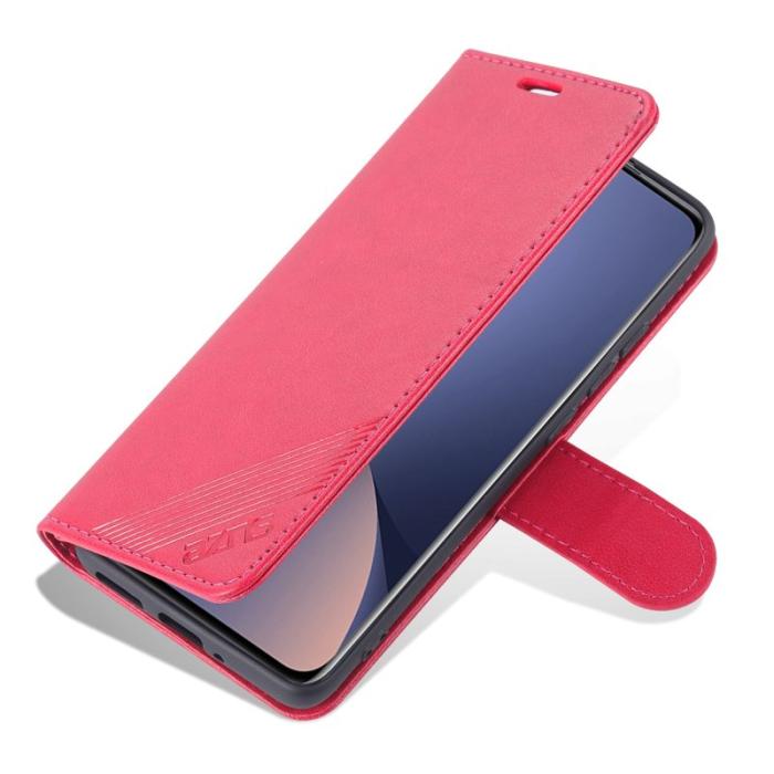 AZNS - AZNS Xiaomi 12 5G/12X 5G/12S 5G Fodral Äkta läder - Röd