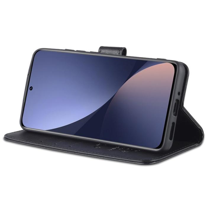 AZNS - AZNS Xiaomi 12 5G Fodral Äkta läder - Svart
