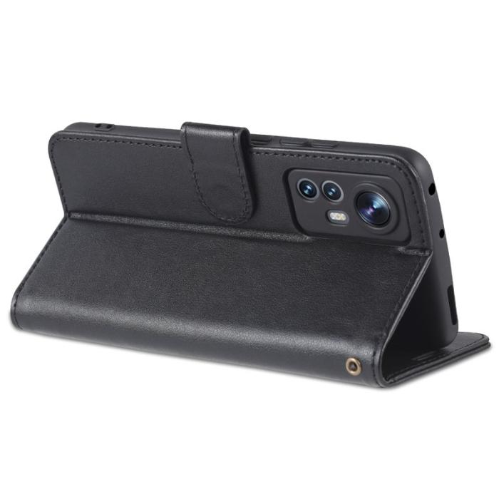 AZNS - AZNS Xiaomi 12 5G Fodral Äkta läder - Svart