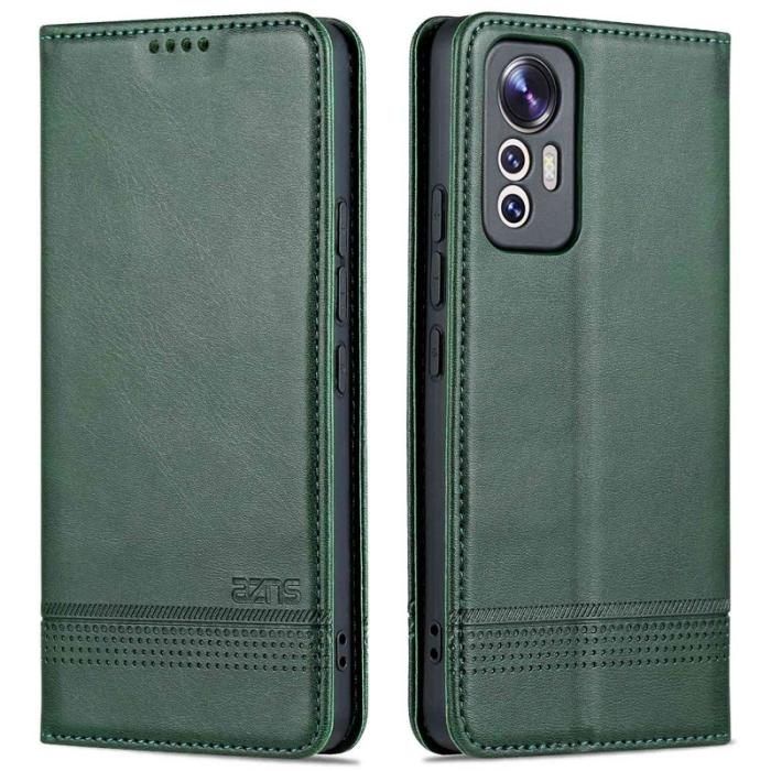 AZNS - AZNS Xiaomi 12 Lite 5G Fodral PU Läder - Grön