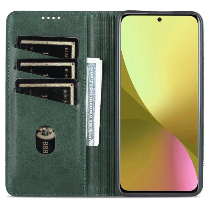 AZNS - AZNS Xiaomi 12 Lite 5G Fodral PU Läder - Grön