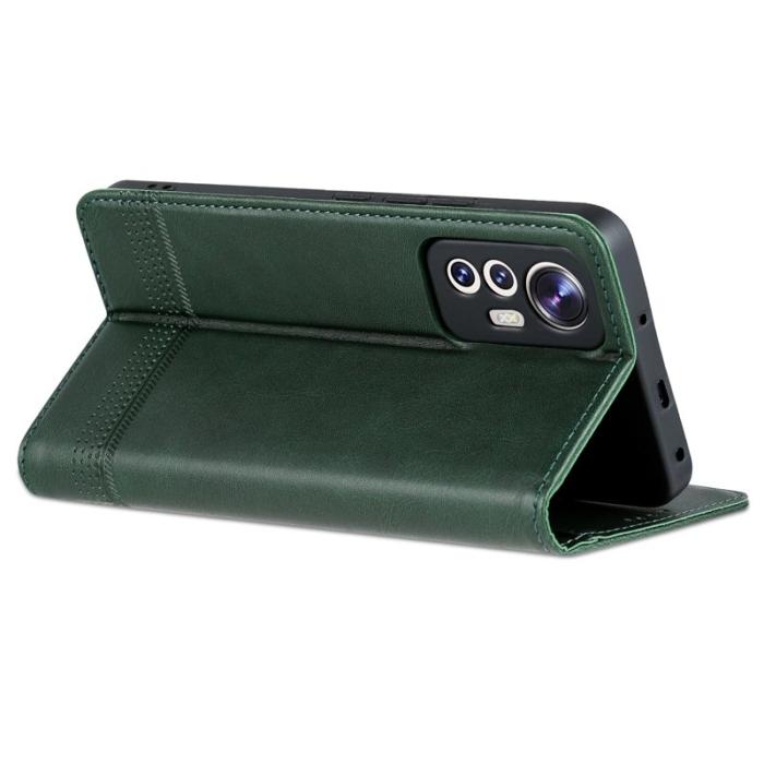 AZNS - AZNS Xiaomi 12 Lite 5G Fodral PU Läder - Grön