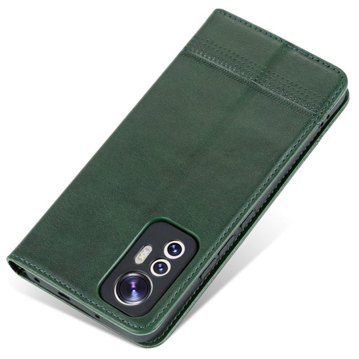 AZNS - AZNS Xiaomi 12 Lite 5G Fodral PU Läder - Grön