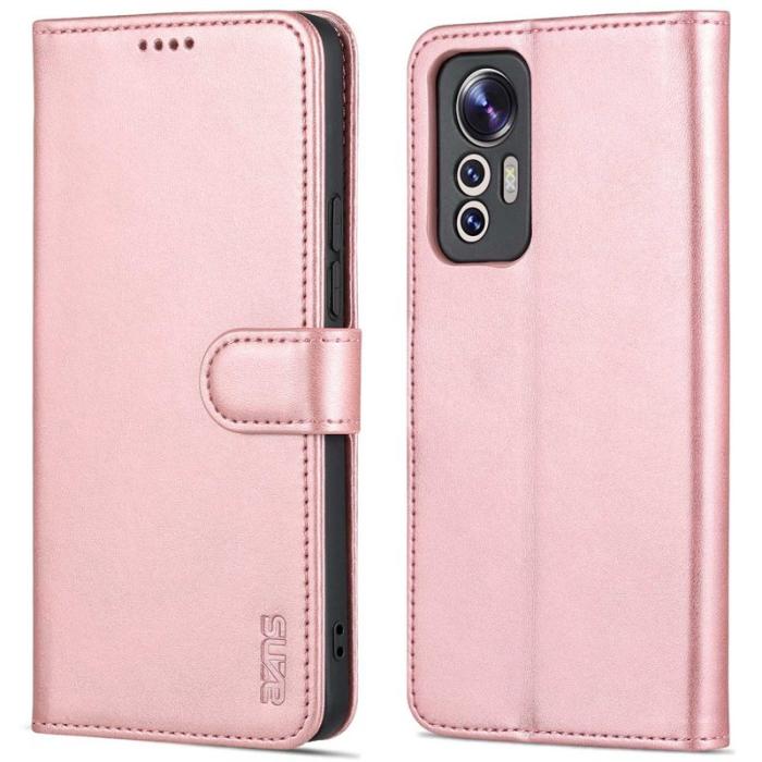 AZNS - AZNS Xiaomi 12 Lite 5G Fodral PU Läder - Rose Gold