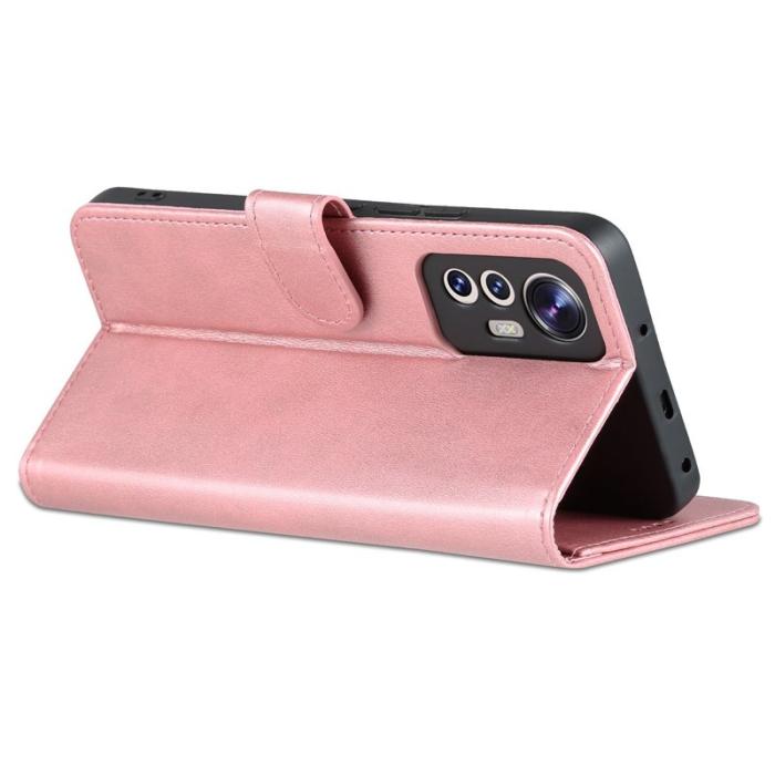 AZNS - AZNS Xiaomi 12 Lite 5G Fodral PU Läder - Rose Gold