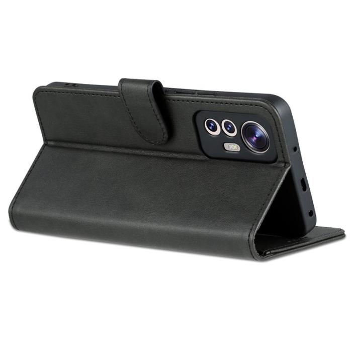 AZNS - AZNS Xiaomi 12 Lite 5G Fodral PU Läder - Svart