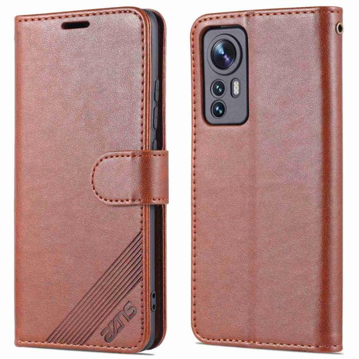 AZNS - AZNS Xiaomi 12 Lite Fodral Äkta läder - Brun
