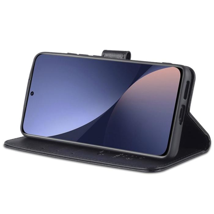 AZNS - AZNS Xiaomi 12 Lite Fodral Äkta läder - Svart