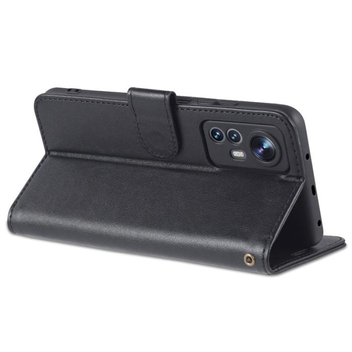 AZNS - AZNS Xiaomi 12 Lite Fodral Äkta läder - Svart