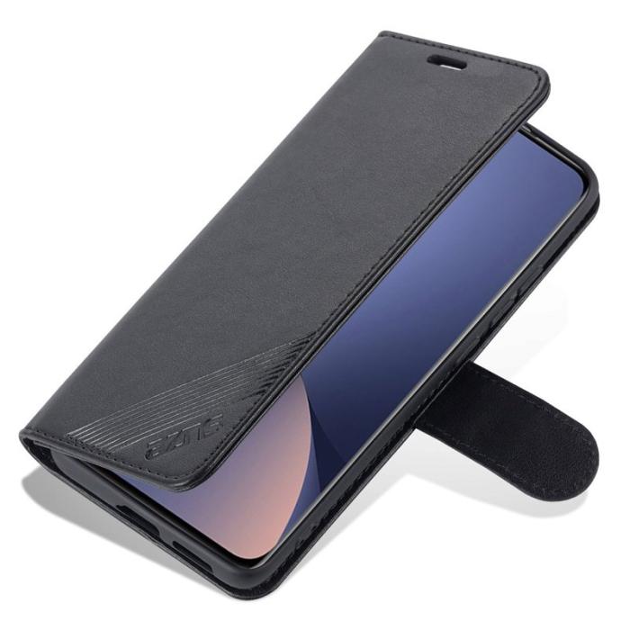 AZNS - AZNS Xiaomi 12 Lite Fodral Äkta läder - Svart