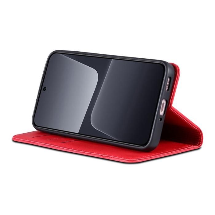 AZNS - AZNS Xiaomi 13 5G Flip Fodral Äkta läder - Röd