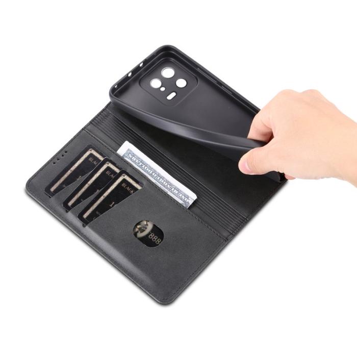 AZNS - AZNS Xiaomi 13 5G Flip Fodral Äkta läder - Svart
