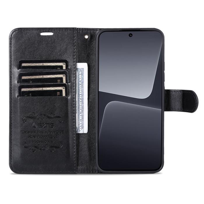 AZNS - AZNS Xiaomi 13 5G Flip Wallet Fodral - Anti-scratch PU Läder - Svart