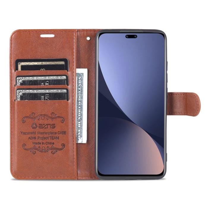 AZNS - AZNS Xiaomi 13 Lite / Civi 2 5G Fodral PU Läder - Brun