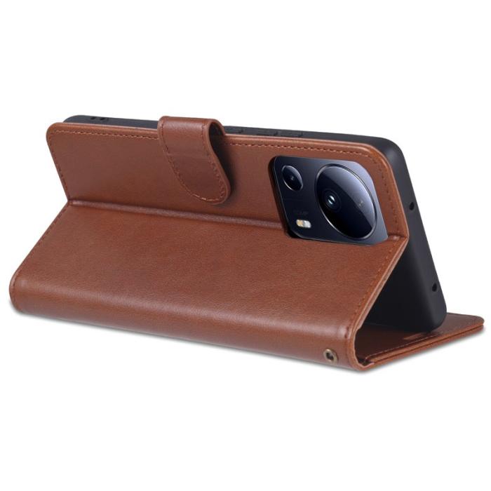 AZNS - AZNS Xiaomi 13 Lite / Civi 2 5G Fodral PU Läder - Brun