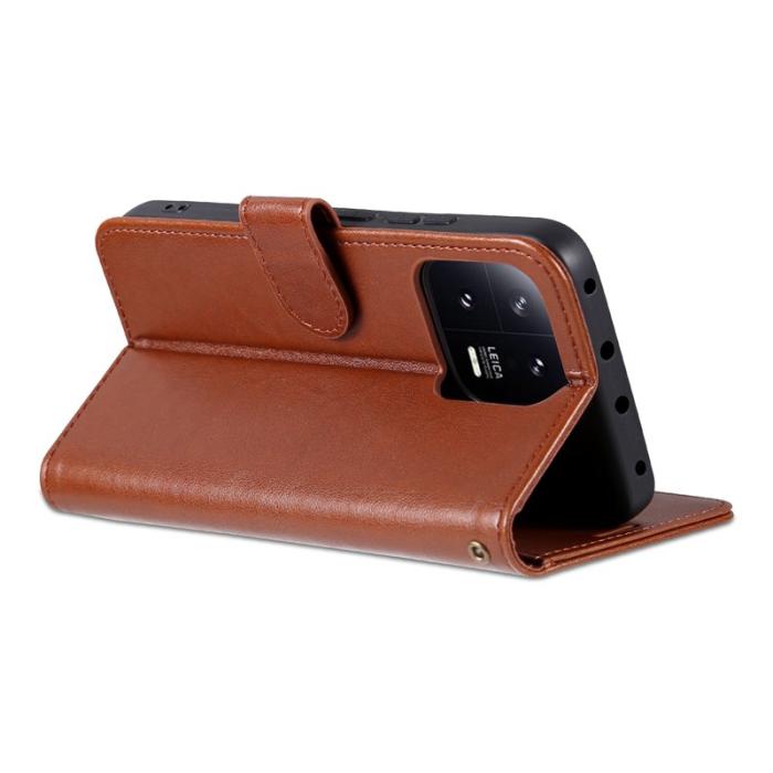 AZNS - AZNS Xiaomi 13 Pro 5G Fodral Flip Wallet PU Läder - Brun